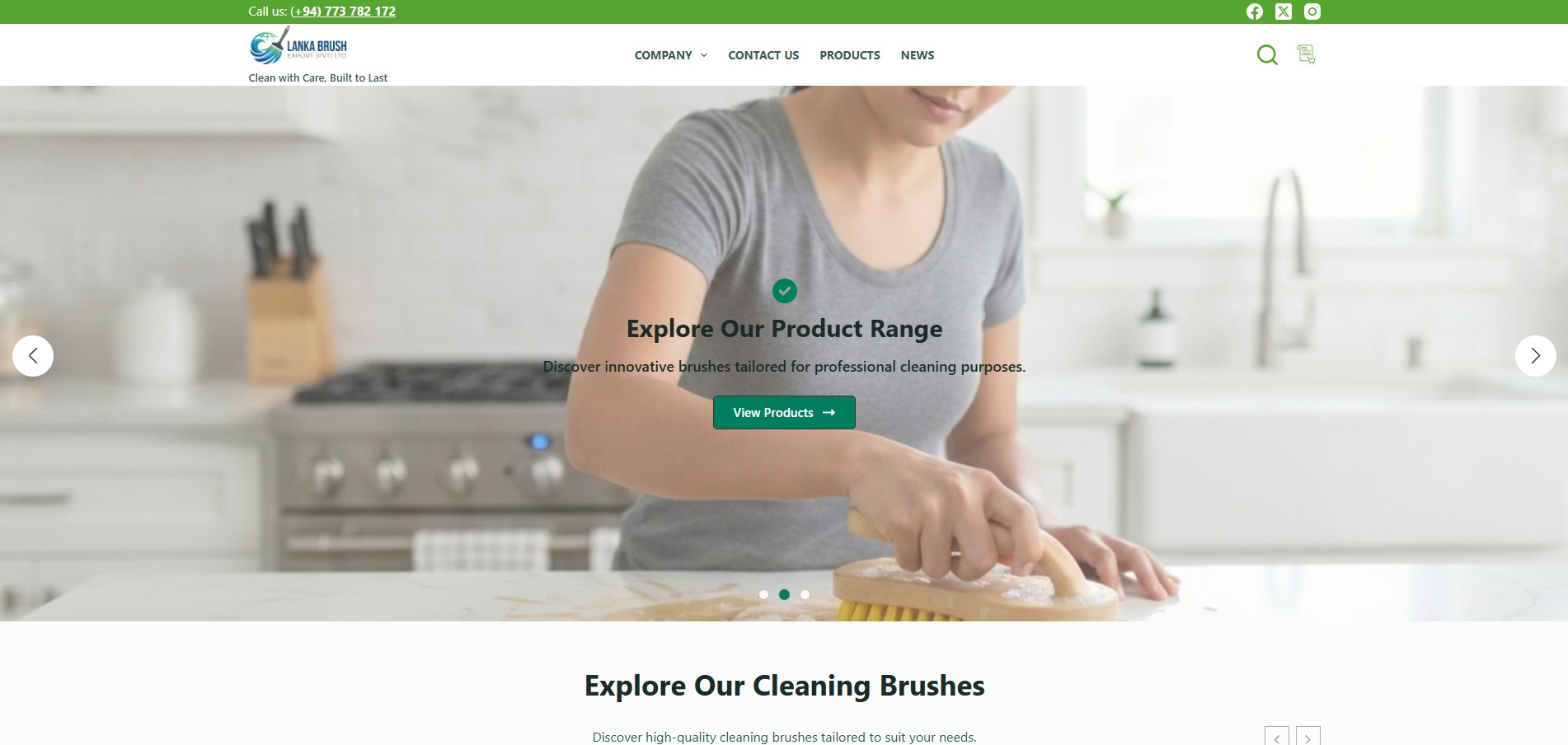 Lanka Brush Exports website